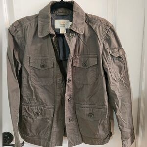 J. Crew Women's Classic Twill Chino Military Jacket in Olive Green, Size XS, EUC